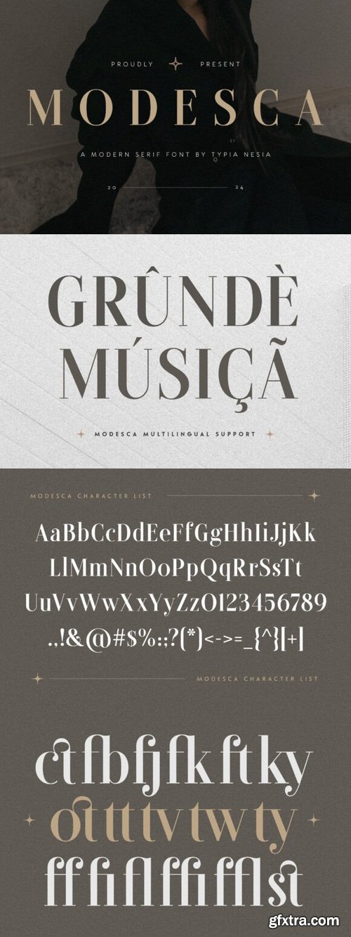 CreativeMarket - Modesca - Modern Luxury Serif Font 290935436