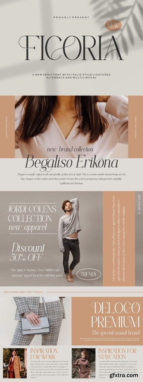 CreativeMarket - Ficoria || Modern Serif Font 290949990