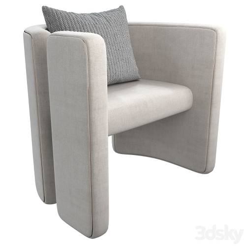 '3dsky Pro - Armchair Con S34 white'