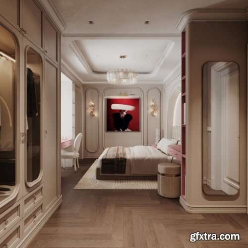 3ds Max Bedroom Interior Scene