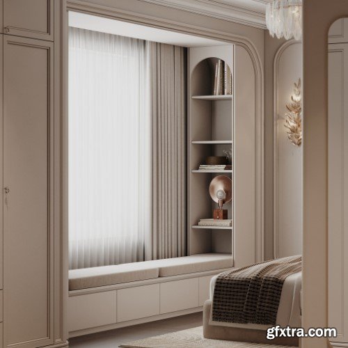 3ds Max Bedroom Interior Scene