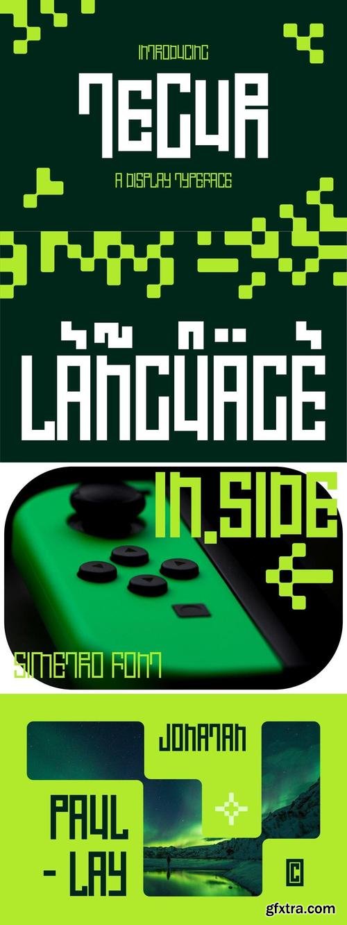 Tegur Futuristic Display Typeface - ZD