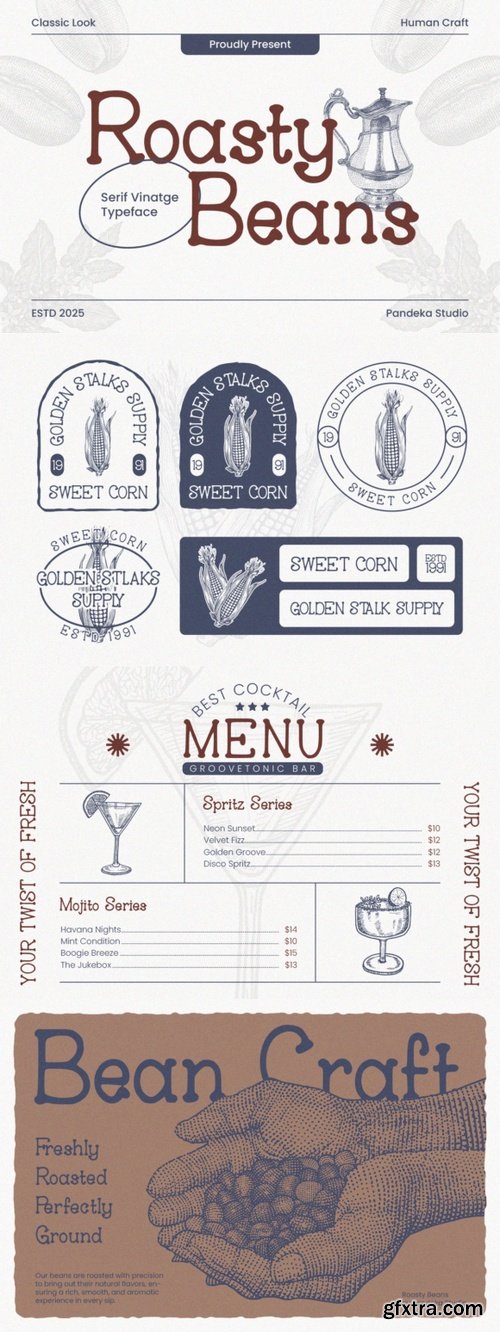 CreativeMarket - Roasty Beans - Classic Serif Vintage 291189313