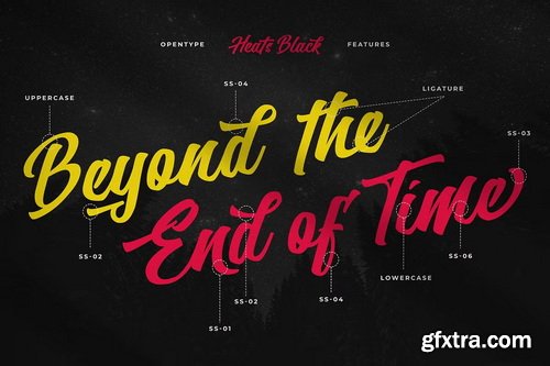 CreativeMarket - Heats Black - Script Font