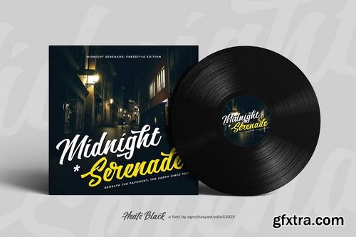 CreativeMarket - Heats Black - Script Font