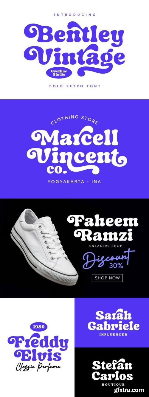 CreativeMarket - Bentley Vintage – Bold Retro Font 291311296