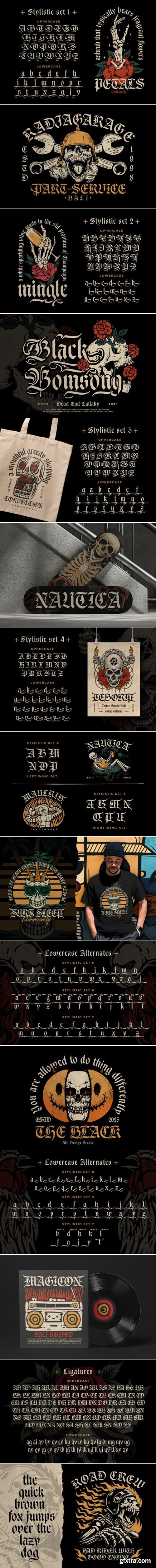 CreativeMarket - Ducky Black Blackletter Typeface 291144528