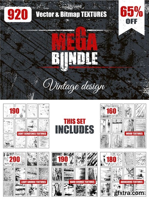 CM - 920 VECTOR TEXTURES. MEGA BUNDLE 650378