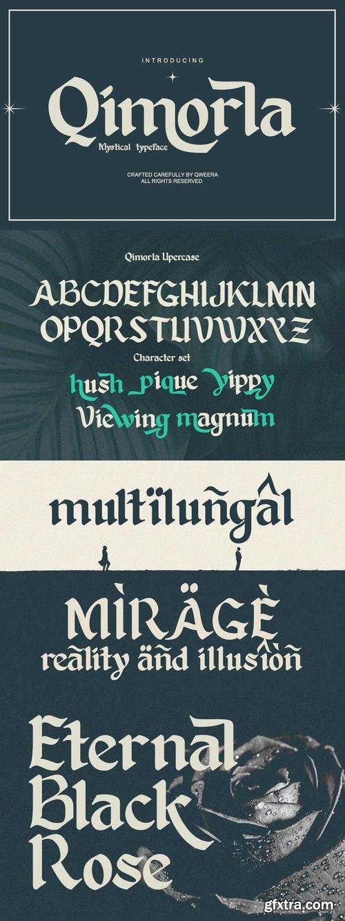 Qimorla - Blackletter Vintage Logo