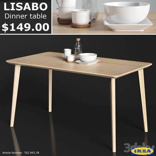 '3dsky Pro - IKEA LISABO dinner table' '3dsky Pro - IKEA LISABO dinner table'