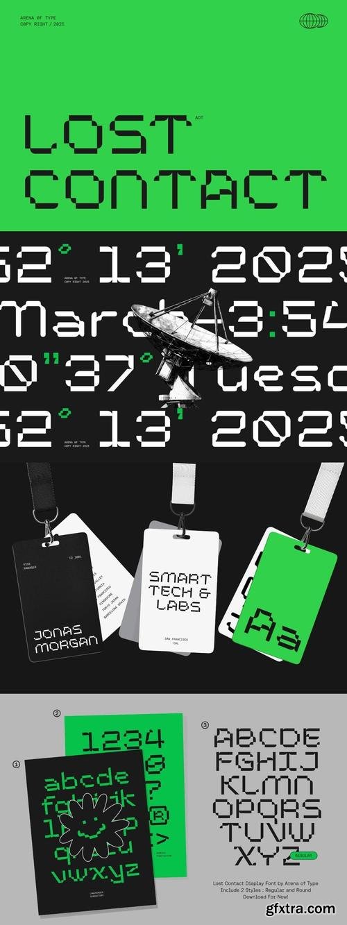 AOT Lost Contact - Contemporary Pixel Font