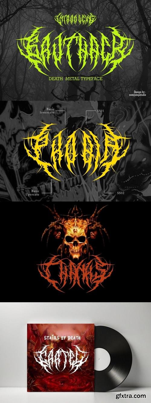 Gruthack - Death Metal Typeface