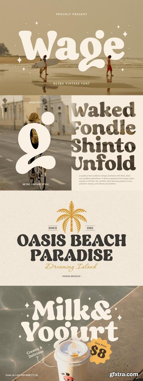Wage - Retro Vintage Font