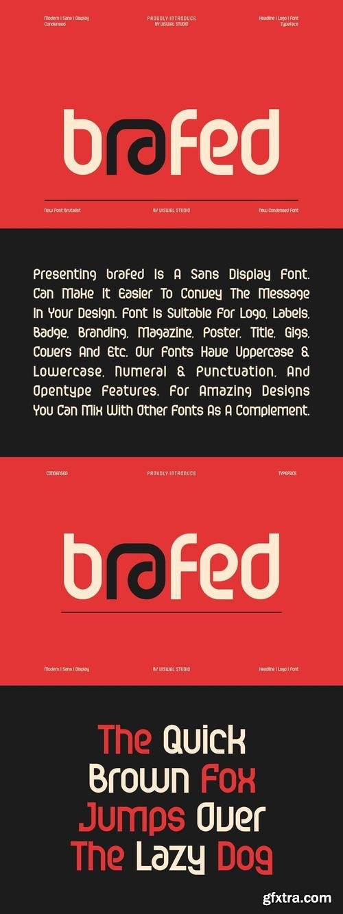 Brafed - Condensed Font