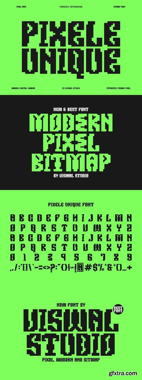Pixele Unique - Game & Pixel Font