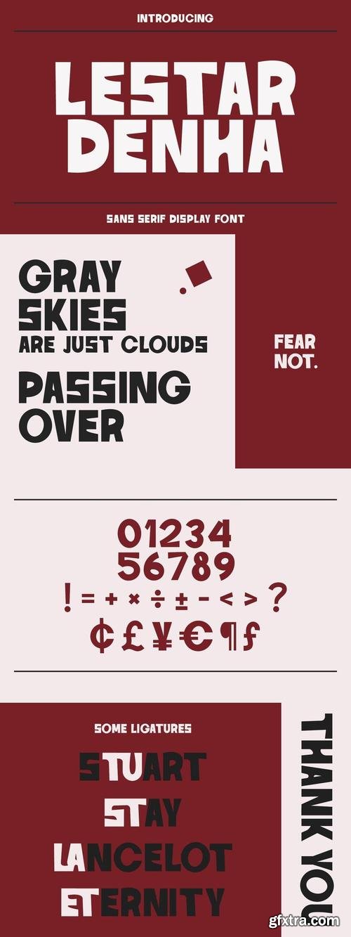 Lestar Denha Sans Serif Display Font