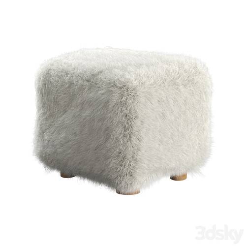 '3dsky Pro - Bozzi Mongolian Sheepskin Ottoman Cb2' '3dsky Pro - Bozzi Mongolian Sheepskin Ottoman Cb2'