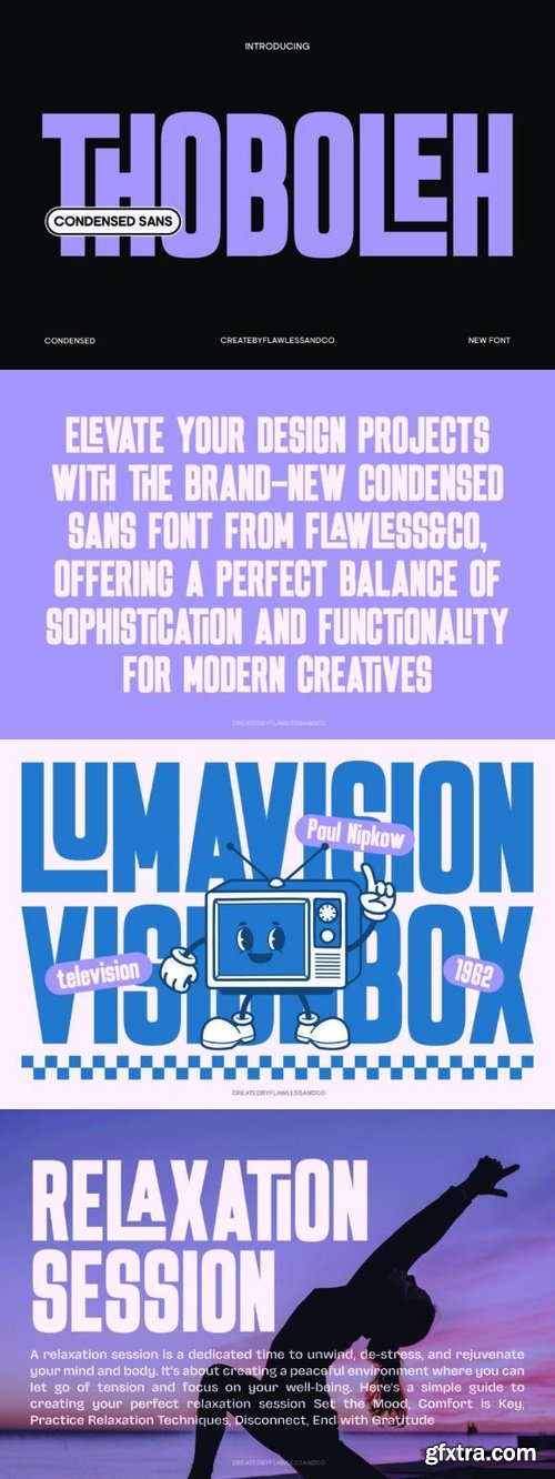 CreativeMarket - Thoboleh - Condensed Sans Serif 291373209