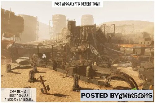Post Apocalyptic Town (Town, Modular Town, Post Apocalypse, Sci-Fi, Wasteland) v2.1 (04 Mar 2025)