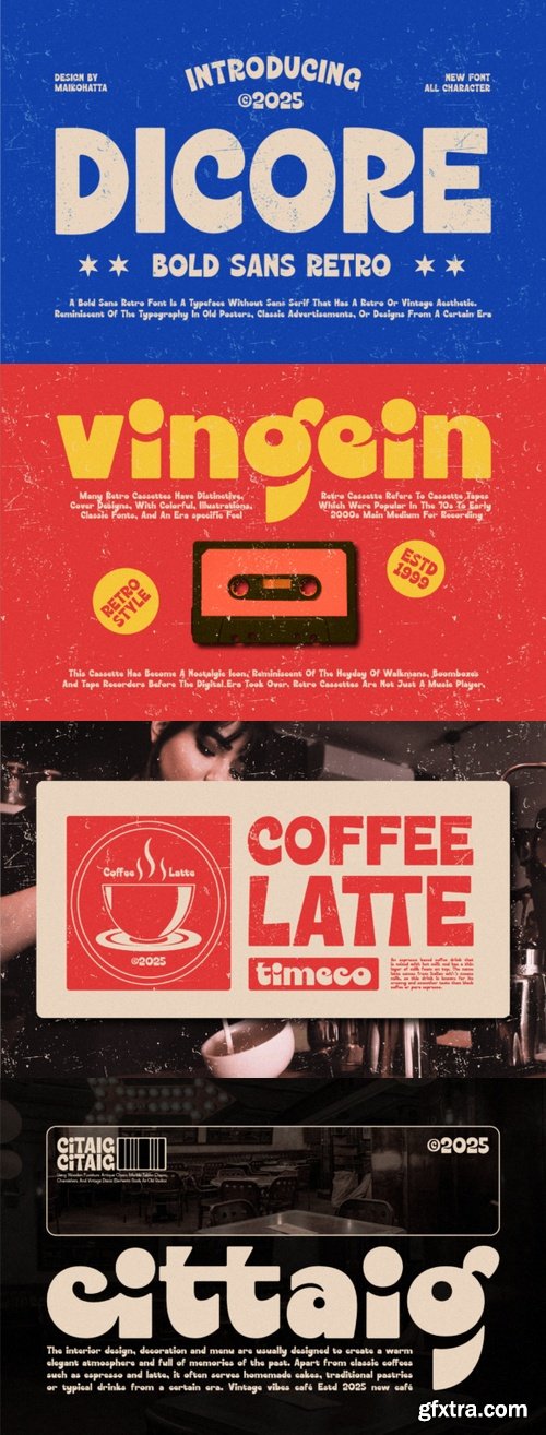 CreativeMarket - Dicore - Bold Sans retro Font