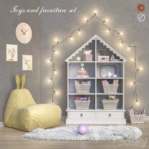 '3dsky Pro - Toys and furniture set 21' '3dsky Pro - Toys and furniture set 21'