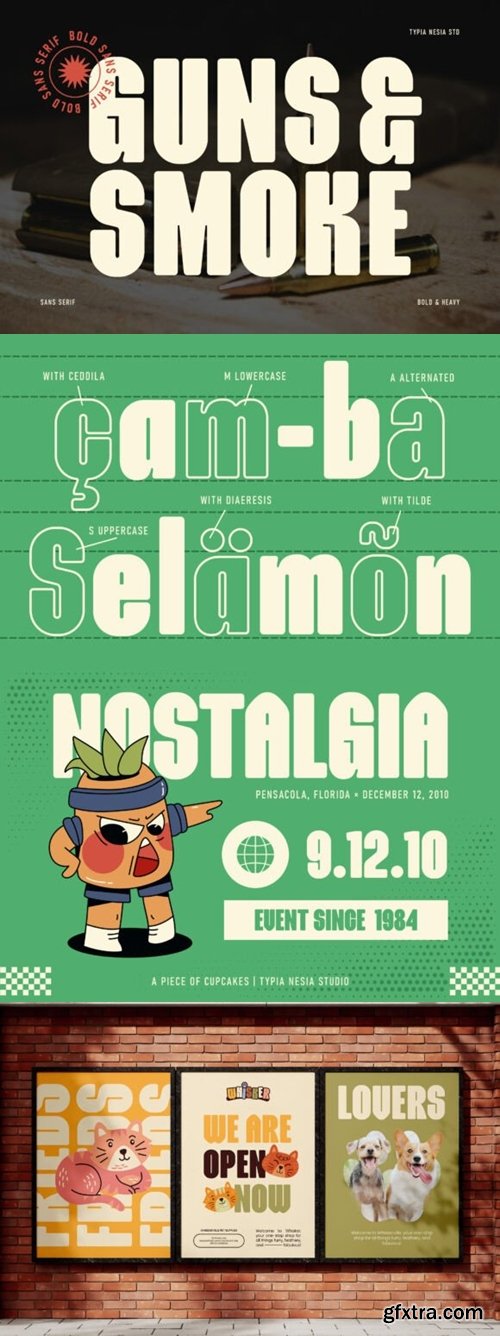 CreativeMarket - Guns & Smoke - Bold Condensed Sans 291013275