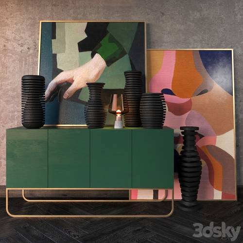 '3dsky Pro - Decorative set of Vases'