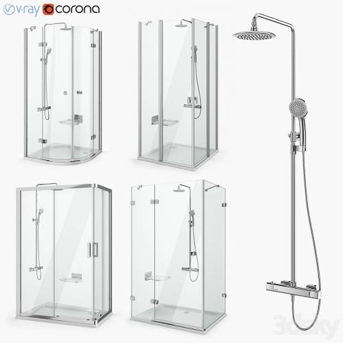 '3dsky Pro - Set of shower cabins Ravak set 18'