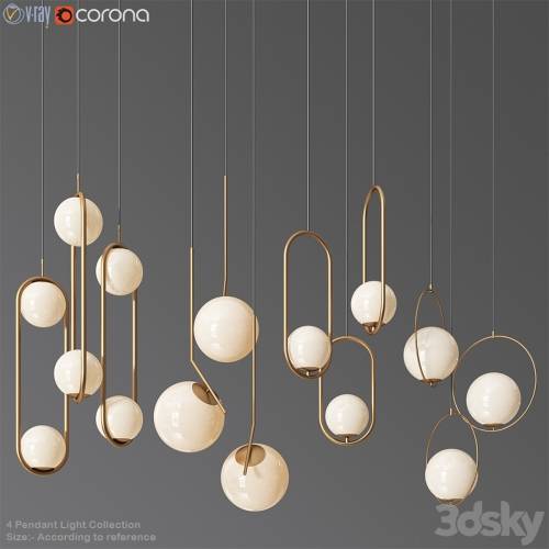 '3dsky Pro - Ceiling Light Collection 3 - 4 Type'