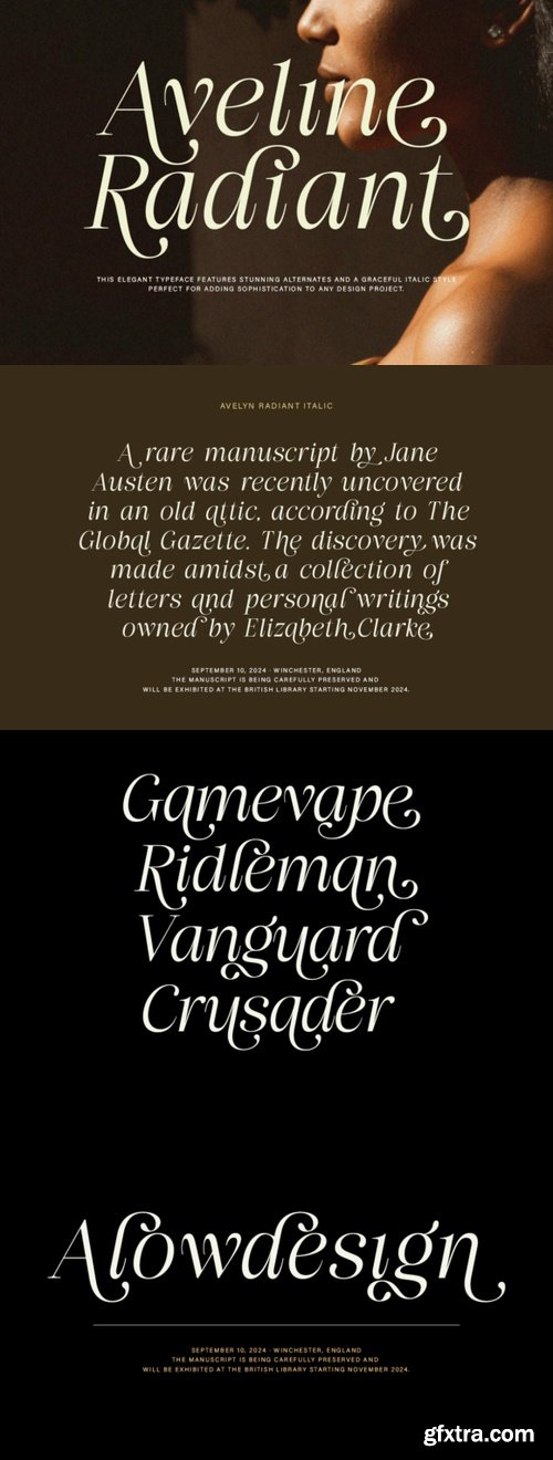 CreativeMarket - Aveline Radiant Font 291378664