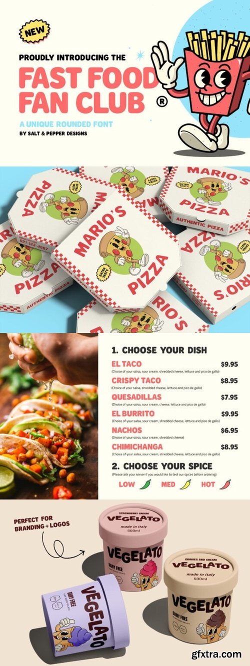 CreativeMarket - Fast Food Fan Club Font 291376208