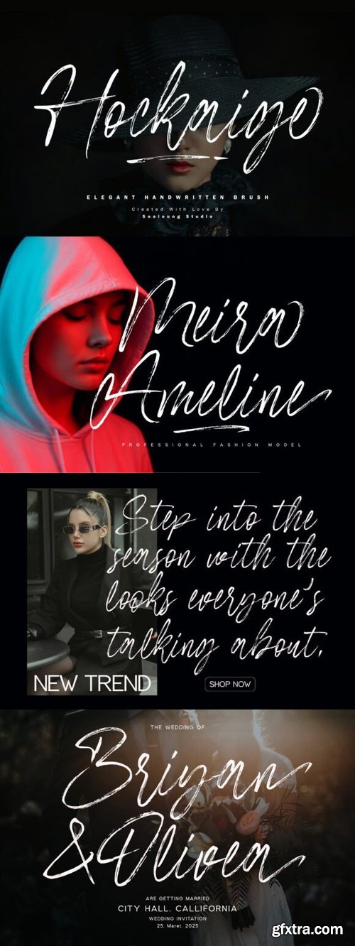 CreativeMarket - Hockaige - Elegant Handwritten Brush 291380531