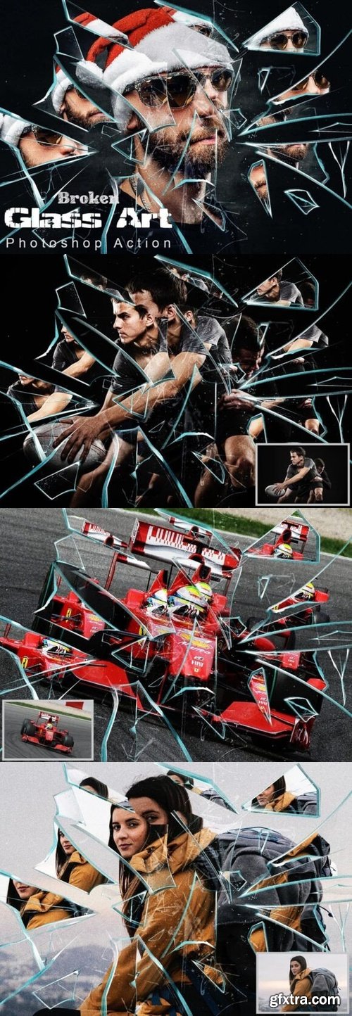 Broken Glass Art Photoshop Action