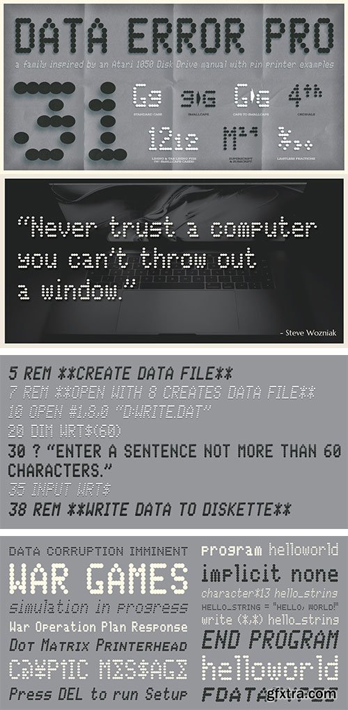 MyFonts - Data Error AOE Pro Font Family