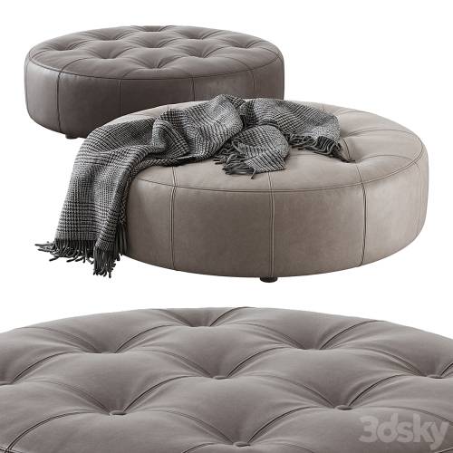 '3dsky Pro - Leathercraft / Vivian Round Ottoman'
