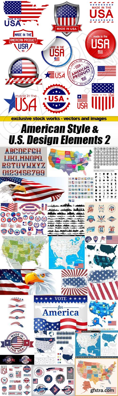 American Style & U.S. Design Elements #2, 25xEPS American Style & U.S. Design Elements #2, 25xEPS