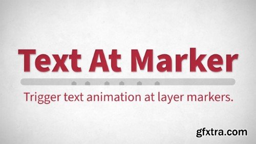 Aescripts - Text At Marker v1.1.0