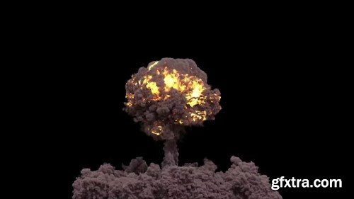 Huge Explosion Of A Nuclear Bomb On Alpha - 3426856 Huge Explosion Of A Nuclear Bomb On Alpha - 3426856