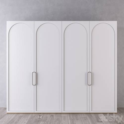'3dsky Pro - White wardrobe with arches'