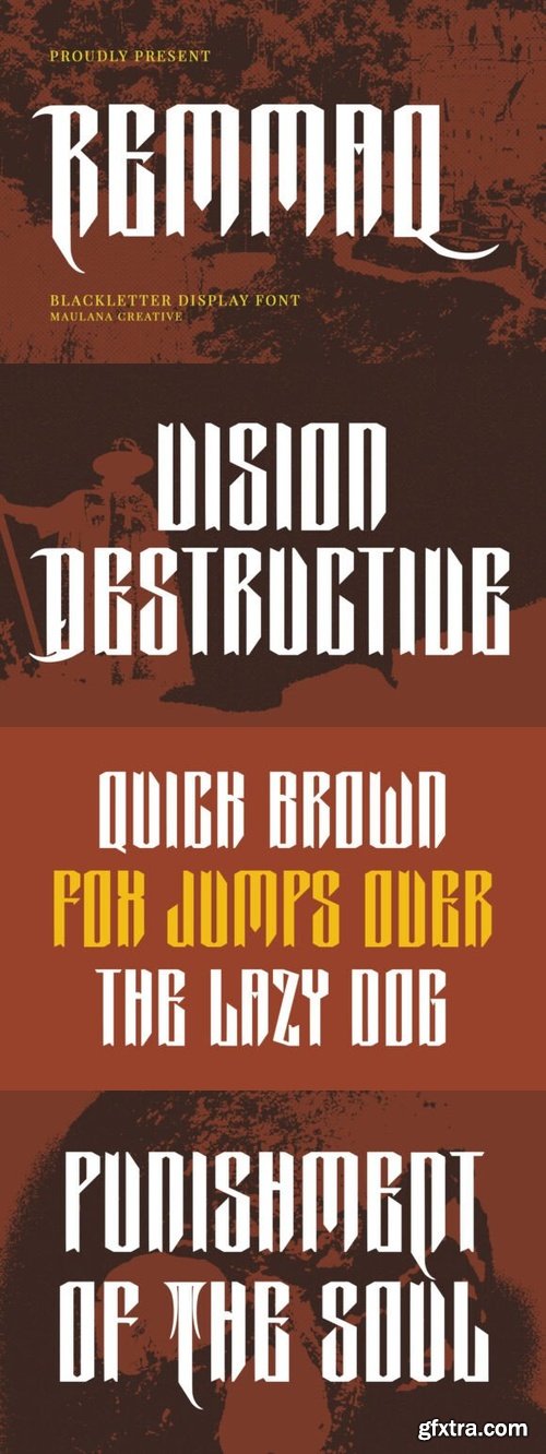CreativeMarket - Remmaq Blackletter Display Font 291262651
