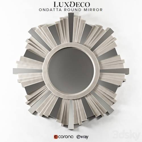 '3dsky Pro - LUXDECO ONDATTA ROUND MIRROR' '3dsky Pro - LUXDECO ONDATTA ROUND MIRROR'