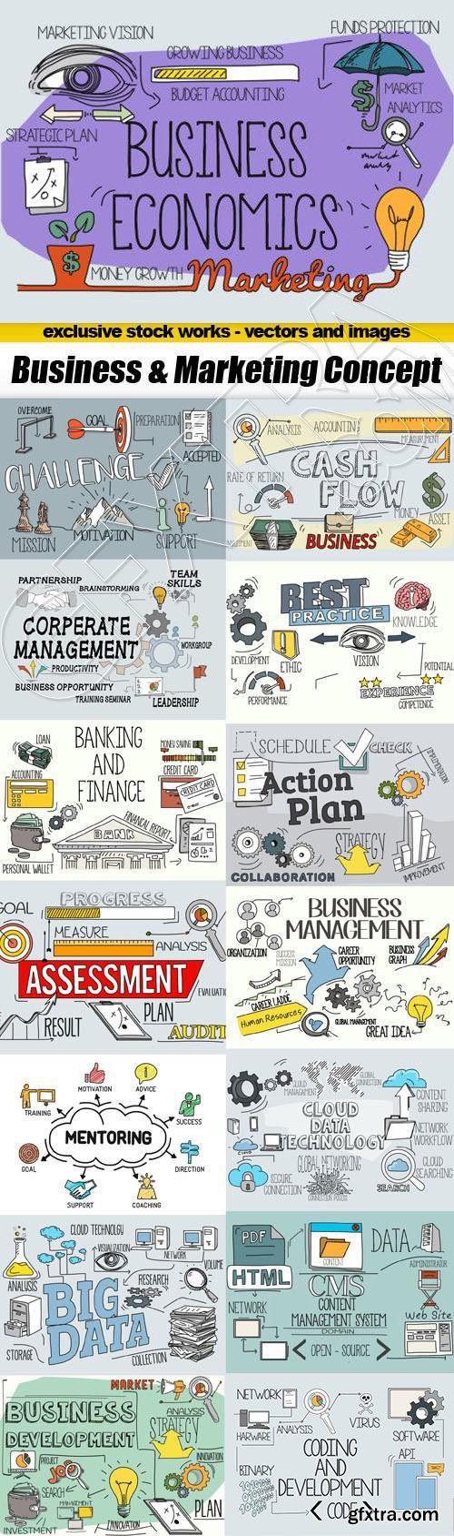 Business & Marketing Concept #1, 15xEPS Business & Marketing Concept #1, 15xEPS