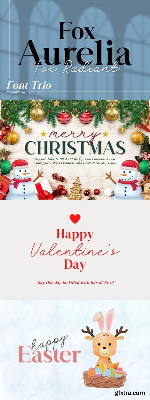 Fontbundles - Fox Aurelia (slant) & Fox Radiant Font