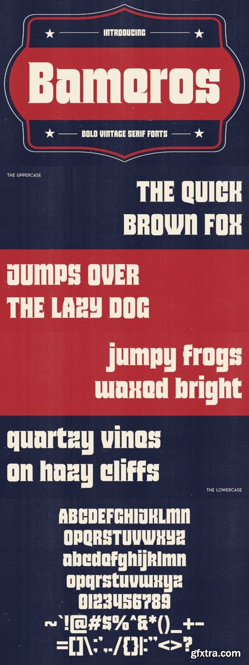 Bameros - Bold Vintage Serif Fonts TDUD5C5