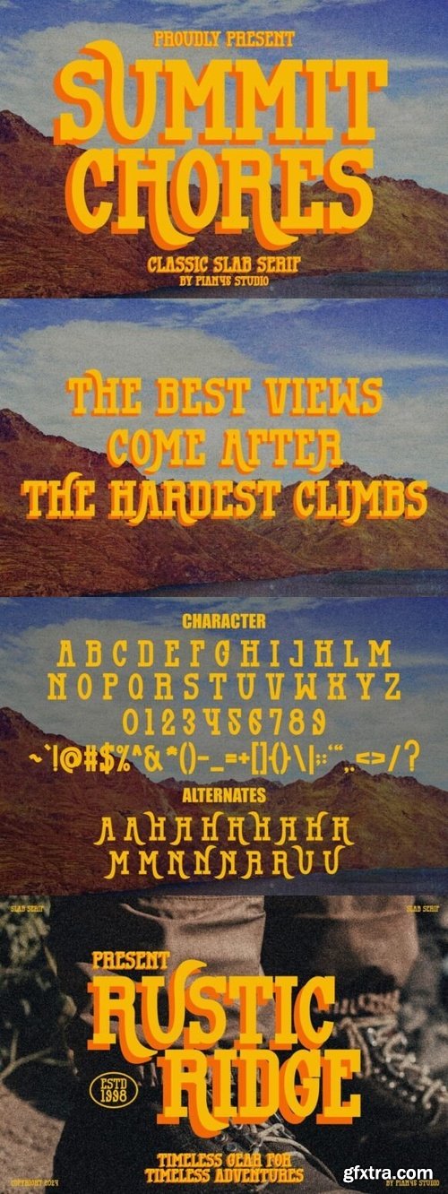 CreativeMarket - Summit Chores - Classic Slab Serif 287858350