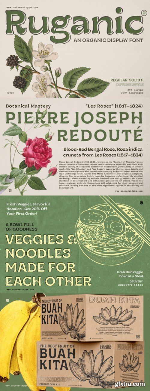 CreativeMarket - UT Ruganic - An Organic Font 291222275