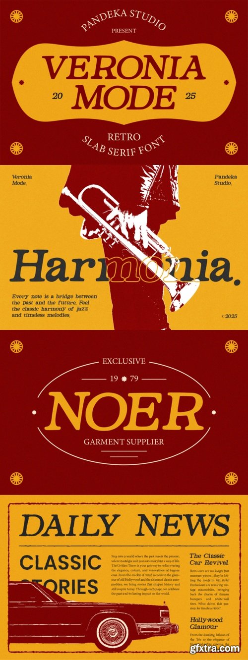 CreativeMarket - Veronia Mode - Retro Slab Serif 291175343