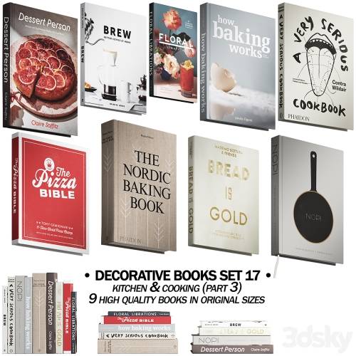 '3dsky Pro - 146 decorative books set 17 kitchen and cooking P03'