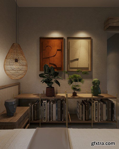 3ds Max Homestay Interior Scene