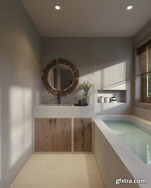 3ds Max Homestay Interior Scene